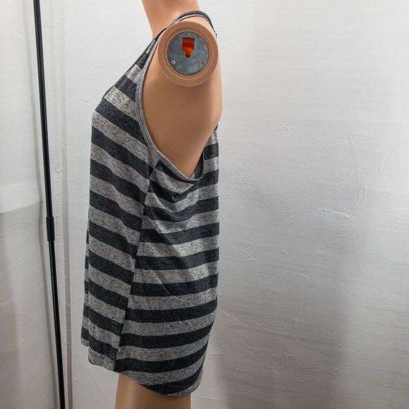 The Balance Collection Racer Back Tank Top Active Shirt Sz L Grey Gray Stripes - Picture 4 of 10